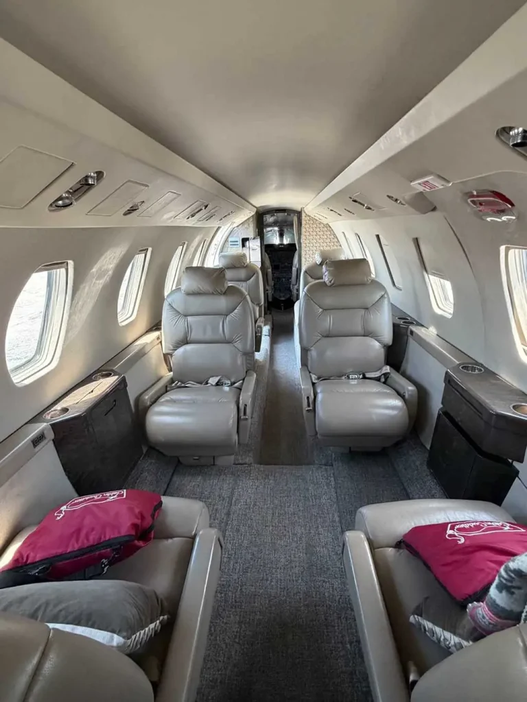 Passenger cabin view of the 1995 Cessna Citation VI