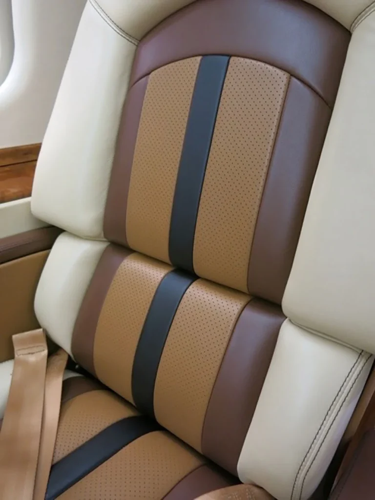 Passenger cabin view of the 1999 Bombardier Learjet 60