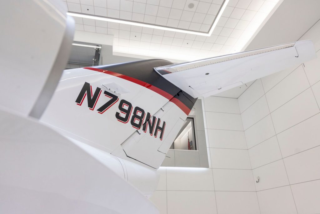 Tail and horizontal stabilizer detail on the 2025 HondaJet Elite II